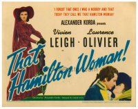 8t021 THAT HAMILTON WOMAN TC '41 Vivien Leigh full-length & with Laurence Olivier!