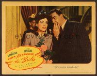8t718 THEY ALL KISSED THE BRIDE LC '42 Joan Crawford learns Melvyn Douglas is kissing everybody!