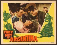 8t719 THEY MET IN ARGENTINA LC '41 James Ellison introduces himself to dancing Maureen O'Hara!