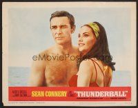 8t728 THUNDERBALL LC #2 '65 barechested Sean Connery as James Bond & sexy Claudine Auger!