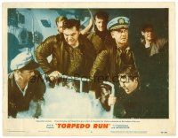8t737 TORPEDO RUN LC #8 '58 Glenn Ford & Ernest Borgnine give orders to abandon the submarine!