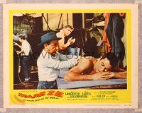 8t741 TRAPEZE LC #5 '56 Burt Lancaster watches Tony Curtis getting a rub down!