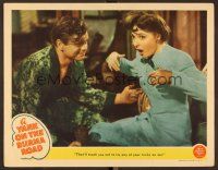 8t796 YANK ON THE BURMA ROAD LC '42 Barry Nelson teaches Laraine Day not to trick him!