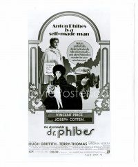 8w084 ABOMINABLE DR. PHIBES 8x10 still '71 Vincent Price, cool image of three-sheet artwork!