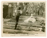 8w085 ABRAHAM LINCOLN 8x10 still '30 Walter Huston as Abe splitting rails, D.W. Griffith
