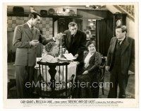 8w107 ARSENIC & OLD LACE 8x10.25 still '44 Cary Grant asks Peter Lorre to sign commitment papers!