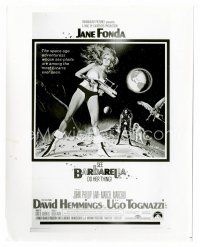 8w117 BARBARELLA 8x10 still '68 sexiest art of Jane Fonda by Robert McGinnis from one-sheet!