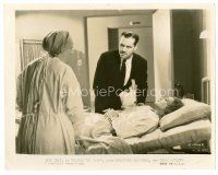 8w128 BEHIND THE MASK 8x10 still '32 Jack Holt standing by Constance Cummings in hospital bed!