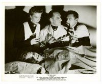 8w147 BLACK SLEEP 8x10 still '56 Basil Rathbone about to inject girl with his terror-drug!
