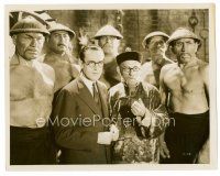 8w186 CAT'S PAW 8x10 still '34 Harold Lloyd stands by Asian man & Chinese guards!