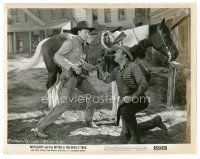 8w235 DEVIL'S TRAIL 8x10 still R55 Wild Bill Elliott by horse grabs man holding gun!