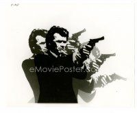 8w241 DIRTY HARRY 8x10 still '71 classic montage art of Clint Eastwood pointing gun from 6sheet!