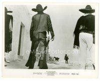 8w286 FOR A FEW DOLLARS MORE 8x10 still R69 three men watch Clint Eastwood from a distance!