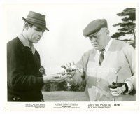 8w322 GOLDFINGER 8x10 still '64 Sean Connery as James Bond & Gert Froebe find switched golf ball!