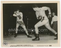8w337 HARDER THEY FALL 8x10 still '56 boxer Mike Lane doesn't know his opponent is taking a dive!