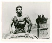 8w346 HERCULES UNCHAINED 8x10 still '60 close up of barechested Steve Reeves in chariot!