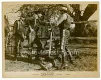 8w358 HORSE SOLDIERS 8x10 still '59 cavalrymen John Wayne breaking up fight next to fence!