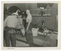 8w364 HOUSE OF BAMBOO candid 8x10 still '55 Sam Fuller with CinemaScope camera on Yamaguchi & Stack