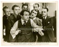 8w376 I AM THE LAW 8x10 still '38 top cast holds Edward G. Robinson back as he fights!