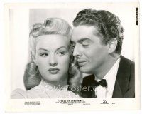 8w382 I WAKE UP SCREAMING 8x10 still R48 close up of Victor Mature in tuxedo & sexy Betty Grable!