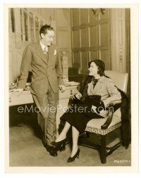 8w404 IRVING THALBERG/GLORIA SWANSON candid 8x10 still '34 she signs to make movies for MGM!