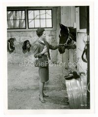 8w484 MARNIE 8x10 still '64 Alfred Hitchcock, full-length Tippi Hedren visiting her horse Forio!