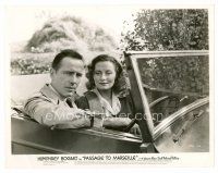 8w537 PASSAGE TO MARSEILLE 8x10 still '44 Humphrey Bogart & Michele Morgan riding in convertible!