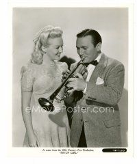 8w548 PIN UP GIRL 8x10 still '44 sexy full-length Betty Grable with Charlie Spivak playing trumpet