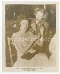 8w570 RAZOR'S EDGE candid 8x10 still '46 Gene Tierney having her hair done & applying makeup!