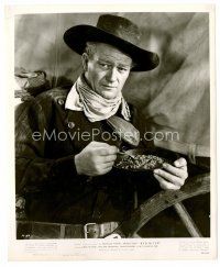 8w577 RED RIVER 8x10 still '48 great close up of cowboy John Wayne with plate o' beans!