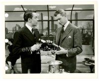 8w587 ROPE 8x10 still '48 James Stewart examines champagne John Dall is pouring, Alfred Hitchcock!