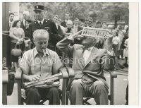 8w656 SUN ALSO RISES candid 7x9.5 still '57 Darryl F. Zanuck & director Henry King look at rushes!