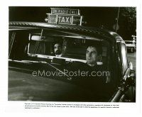 8w667 TAXI DRIVER 8x10 still '76 Robert De Niro looks at passenger Martin Scorsese in cab!