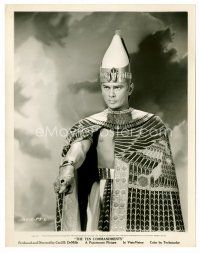 8w669 TEN COMMANDMENTS 8x10 still '56 great close up of Yul Brynner in costume as Rameses!