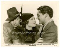 8w724 WINGS IN THE DARK 8x10 still '34 Roscoe Karns eavesdrops on Cary Grant & Myrna Loy!