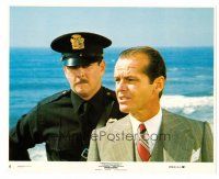 8w012 CHINATOWN 8x10 mini LC #6 '74 Jack Nicholson with stitched up nose standing by cop!