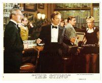 8w055 STING 8x10 mini LC #1 R77 Paul Newman & Robert Redford in tuxedos at film's climax!