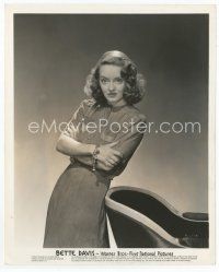8x034 BETTE DAVIS 8x10 still '40s great close portrait with her arms crossed leaning on chair!