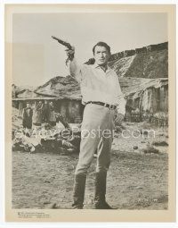 8x193 GREGORY PECK 8x10.25 still ;59 full-length portrait pointing gun from The Big Country!