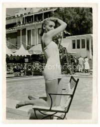 8x317 LAUREN BACALL 8x10 still '57 poolside glamour portrait of the sexy star in Designing Women!