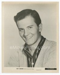 8x419 PAT BOONE 8x10.25 still '60 youthful head & shoulders smiling portrait of the singer!