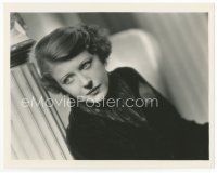 8x514 RUTH CHATTERTON 8x10 still '30s close portrait leaning on pedestal by A.L. Schafer!