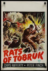8y478 FIGHTING RATS OF TOBRUK Belgian '52 the men who stopped Rommel, Belinsky art!