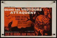 8y512 LAST OF THE BADMEN Belgian '67 Nando Cicero, cool western artwork of George Hilton!