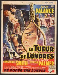 8y523 MAN IN THE ATTIC Belgian '53 Jack Palance, Jack the Ripper, cool different artwork!