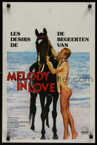 8y526 MELODY IN LOVE Belgian '78 Hubert Frank, image of sexy woman & horse!