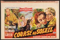 8y550 RUN FOR THE SUN Belgian '56 Richard Widmark finds Nazi criminals in Central American jungle!