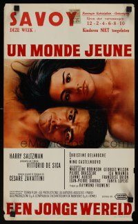 8y587 YOUNG WORLD Belgian '66 Vittorio De Sica's Un monde nouveau, Christine Delaroche!