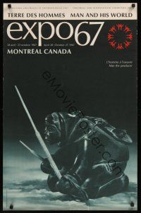 8y020 EXPO 67 art exhibit Canadian '67 World's Fair in Canada, cool Eskimo artwork!