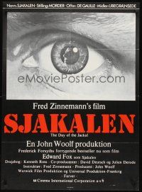 8y243 DAY OF THE JACKAL Danish '73 Fred Zinnemann assassination classic, master killer Edward Fox!